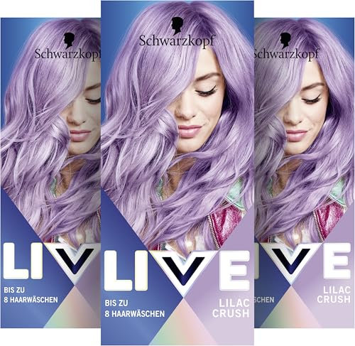 Schwarzkopf LIVE Pretty Pastels P120 - Colorazione semi-permanente per capelli, 3 x 142,5 ml, con balsamo per la cura intensiva