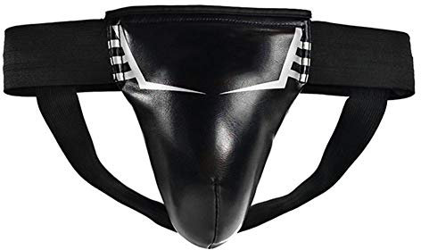 Qukaim Herren Tiefschutz Taekwondo Tiefschutz Boxen Jockstrap und Schrittschutz, Verstellbarer Sanda-Schutz für Kampfsport-Training, leicht, bequeme Passform