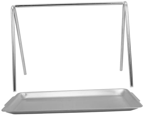 PRETYZOOM Percha Versátil para Platos de Barbacoa Rejilla para Almacenar Bandeja de Acero Inoxidable para Alimentos para Restaurantes