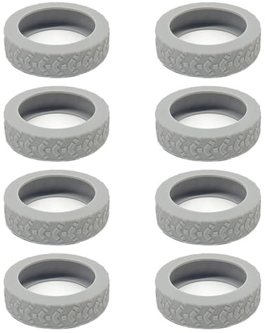 BYYLECL 8 coperture protettive per bagagli, portatili, per bagagli, riduzione del rumore, anti-usura, per ruote di sedie, colore grigio