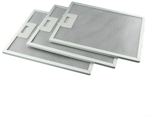 FACULX Ersatzfilter für Dunstabzugshaube, 310 x 250 mm, Metallgitter, Abluftfilter, 5-lagiges Aluminiumgeflecht, 3 Stück