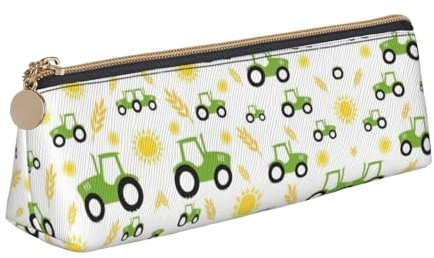 OKFSTY Federmäppchen mit Traktor-Landwirtschaftsschule, ästhetisch mit dreieckigem Design, Stifteetui für Kinder, für Pinsel, Bleistifte, weiß, Einheitsgröße, Taschen-Organizer