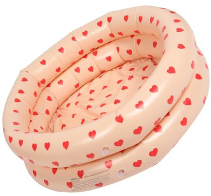SUPVOX Piscine Gonflable pour Enfants piscines -Dessus du Sol Flotteur de Piscine Nouveau-né Piscine Gonflable pour bébé Toboggan Gonflable pour Piscine piscines pour Enfants PVC Beige