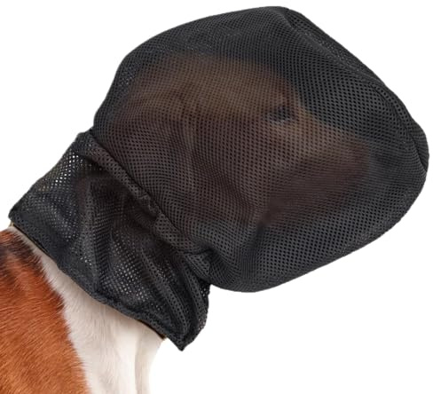 Hundefeld Netz - Hund Kopfschutz Kapuze, atmungsaktiver verstellbarer Haustier-Kopfschutz für Wanderabenteuer