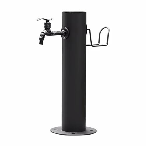 Giardino Verticale Esterno Con Rubinetto In Rame, Supporto Per Tubo Flessibile Indipendente Per Patio/Cortile, Fontana Decorativa Con Idrante E Rubinetto A D,Single Outlet Faucet-8x19.7in/20.5x50cm