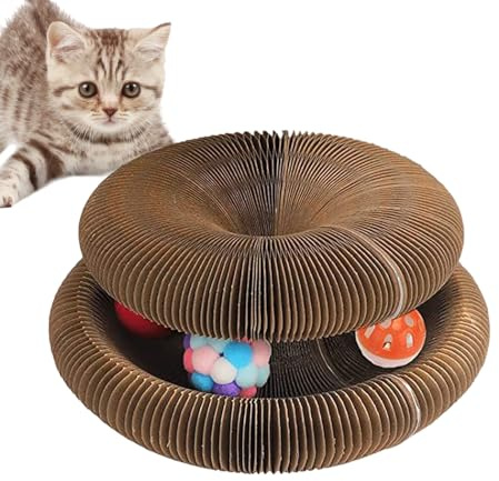 Generisch Katzenwirbel Spielzeug, faltbares Kratzbrett für Katzen, interaktives und pädagogisches Spielzeug für Kätzchen, langlebiges Fummelbrett und Schleifbrett für den Innenbereich