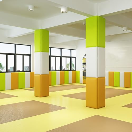 3CM Wandpaneele Gepolstert - Wandkissen - Wandpolster für Wandschutz Bett-kopfteil Kinderzimmer Fitnessstudio Indoor-Basketballplatz - Bassfalle(Rot,40 x 20 cm)