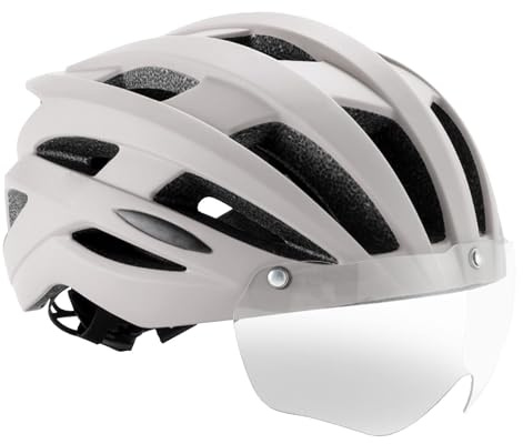 Casque de Bicyclette,Protection de la Tête Respirante avec Lunettes à Verres Changeants de Couleur | Casque de VTT - pour Femmes Adultes Aimant Les Sports De Plein Air Le Cyclisme La Randonnée Et La