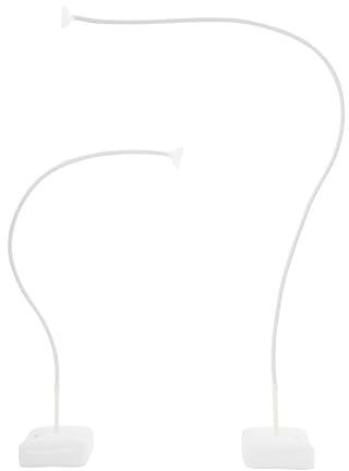 Balloon Arch Kit, 2.5M & 1.5M Free Bending Half Arch Balloon Stand with Base, Photo Backdrop Stands for Floor, for Wedding Graduation Birthday Baby Shower Bachelorette Party Decorations (White)
