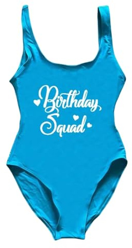 Födelsedag Queen Baddräkt Kvinnor Squad Ett stycke Badkläder Kvinna Bachelorette Party Simdräkt