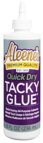 Aleene's AR7-10 17843 Quick Dry Tacky Glue, 8 oz., Multicolor