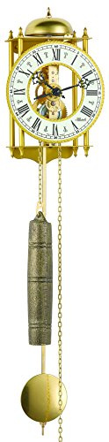 Hermle 70332-000711 Skelett-Pendelwanduhr, Gold