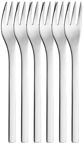 Puresigns One Extra Premium Kuchengabeln Set aus 18/10 Edelstahl, 6 Stück, Mattes Finish, Ideal für Kuchen und Desserts, Inklusive Geschenkverpackung