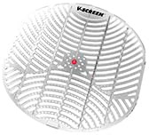 Vectair Systems BCV163-RD V Urinal Screen, Red Apple Orchard, Transparent Light Grey (Pack of 12)