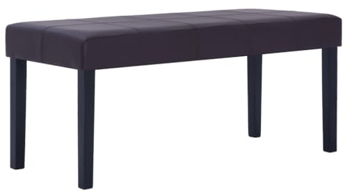 vidaXL Sitzbank 106 cm Braun Kunstleder