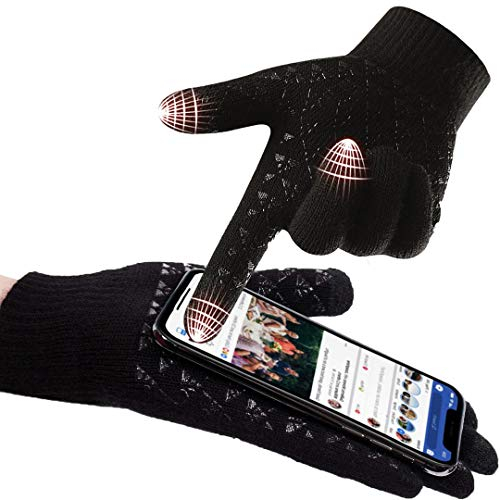 Aotlet winterhandschuhe Herren Handschuhe Damen Winter Accessoires laufhandschuhe Thermo Schwarze Handschuhe Touchscreen kleine Geschenke Weihnachten für männer Frauen Bekleidung