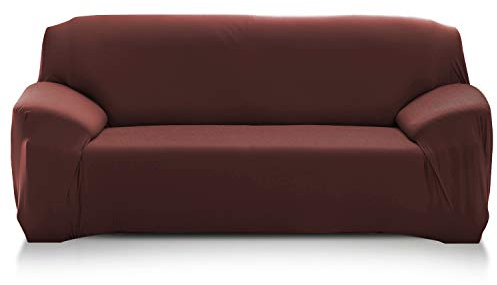 PETCUTE Sofabezüge Stretch Sofaschutz elastisch L-Form Sofa bezug ecksofa Sofabezug Sofaüberwürfe für L-Form Sofa Braun 1 Sitzer