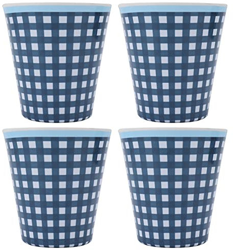 Duokon 4 Pices/Ensemble Tasse en Melamine Robuste Originalite Tasse en Melamine Imitation Porcelaine Tasse Eau pour Restaurant Ecole
