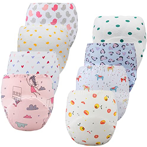 JackLoveBriefs Töpfchen Trainingshose Baby Kinder Töpfchen Unterwäsche(3-4 Jahre， 8 Stück， Farbe: C, Gr.100)