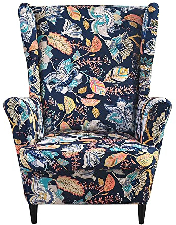 Meigeh Wingback stolsöverdrag fåtöljöverdrag tryckt vingback fåtöljöverdrag wingback stolskydd för vardagsrum möt