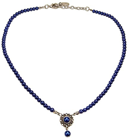 Alpenflüstern Trachten-Perlen-Halskette Helena - elegante Trachtenkette - nostalgischer Damen-Trachtenschmuck, filigrane Dirndlkette (in traditionellen Farben) DHK318