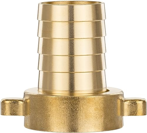 Raccordo per tubi flessibili Poppstar filetto interno 1 pollice in ottone (incl. dado di raccordo con guarnizione piatta) su beccuccio per tubi flessibili 1 pollice (25 mm)