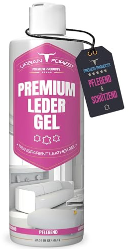 Ledergel zur sanften Lederpflege mit Aloe Vera Öl I Wasserabweisende Lederpflege zur intensiven Reinigung für Auto Ledercouch Möbel Taschen Schuhe I Premium Leder Gel von URBAN FOREST 250ml