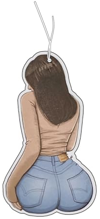Big Booty Girl - Set di 2 ciondoli profumati per auto, divertenti, deodorante per ambienti, distributori di profumo, tuning, Car Air Freshener, per auto