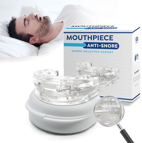 NUMAD Mouthguard Anti Ronflement, Anti Bruxisme, Solution Ronflement Buccaux, Réglable Portable, Boîtier de Rangement, Aide au Sommeil Nocturne pour Adultes, Transparent/Clear