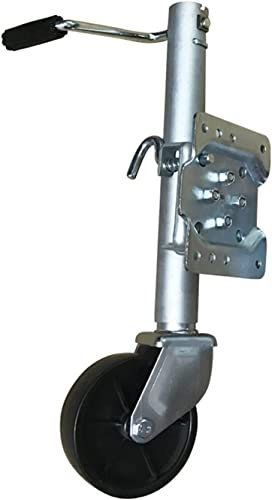 OUSIKA , Heavy Duty Folding Swivel,Heavy- Duty Boat 1200 Lbs Capacity, 6' Wheel, Swivel Trailer Tongue Jack Steel