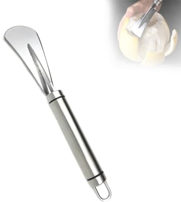 Edelstahl Pomelo Öffner, Lebensmittelqualität Edelstahl Obstschäler Grapefruit Schäler Kreative Küche Orangenschäler Gadget Orangenschäler Geeignet für Verschiedene Arten von Früchten (Klein)
