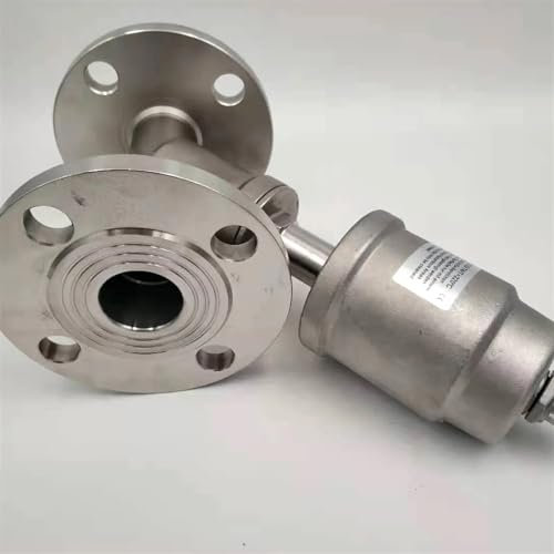 DN65 304 Edelstahl Flansch Pneumatisches Winkelsitzventil Dampf Hochtemperaturbeständiges Flansch-Winkelsitzventil (Size : Double Acting, Color : DN65)