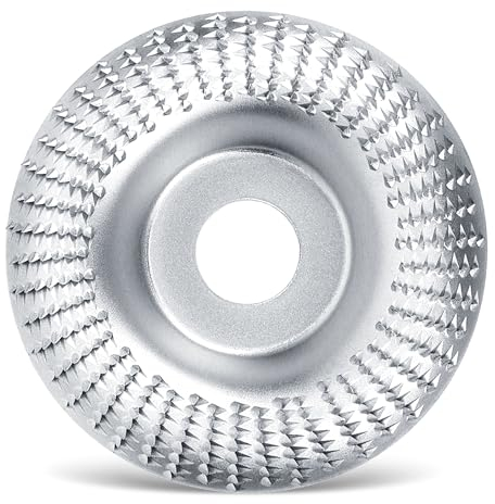 Dischi abrasivi in legno per smerigliatrice angolare (Ø 125 mm x 22,2 mm), utensili per la lavorazione del legno per intagliare e levigare legno, legno tenero, legno duro (argento)