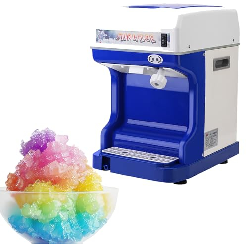 CNAOHGHN 250w Ice Shaver And Snow Cone Machine, Electric Ice Shaver Crusher,For Slushies & Frozen Drinks,264lbs/120kg/Hr,Adjustable Thickness,Industrial Commercial Big Ice Shaving Machine