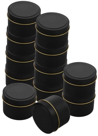 PLAFOPE 12pcs Metal Can Candle Jar Replacement DIY Tealight Candle Holders Lids Aromatherapy Cans for Making