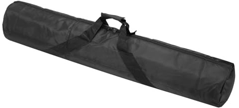 PATIKIL Bärväska, 119 cm x 18 cm slitstark Oxford-duk vadderad stativväska med handtag för ljusstativ paraplyer stativ mikrofon högtalarstativ, svart, Svart, 19.7 x 5.1