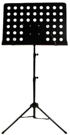 Metallplatten-Symbolrahmen tragbare, Tragbarer Notenständer, faltbar, hebend, schwarz, Gitarren-Notenständer, Notenständer, kräftig, dick, groß, Notenständer, Gitarre, Violine, antiker Notenständer(Bl