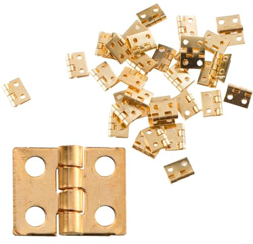 50pcs Pollhouse Charnières et vis, petites charnières pour la maison de poupées 1/12 Hinges miniatures de portes miniatures charnières pour bricolage d'artisanat de poupée bricolage
