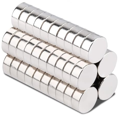 Aenienoe 50 stycken minimagneter, starka neodymmagneter 8 x 3 mm, små magneter runda för anslagstavla, magnettavla, kylskåp, whiteboard, hantverk foton, starka magneter