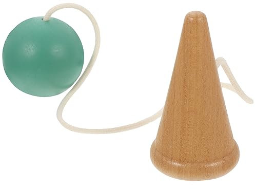 UPKOCH Holz Kendama Spielzeug Kinder Kendama Satz Hand Augen Koordination Kinderspielzeug Traditionelles Holzspielzeug Mit Seil Und Ball Für Freizeit Und Geschicklichkeit