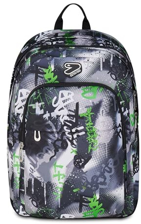 Seven Zaino Scuola Pro XXL Reversibile Detach, Grigio, Zaino Doppio Scomparto, Tasca Porta PC e Tasca Porta Borraccia, Scuola Media e Superiore, Ragazzo