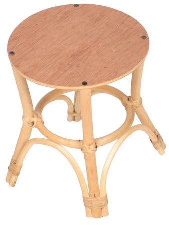 Happyyami 400g Rattan Weave Flower Pot Stand Stylish Wooden Plant Holder for Use for Balcony and Garden Decor Diameter and Rustic Design