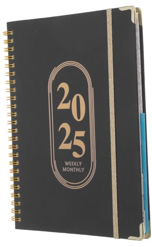 Angoily Kalender Planer Mit Wochenplan Und Monatsansicht Spiralbindung Glattem Papier Und Schickem Design Für Schreibtisch Büro Und Schule
