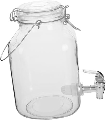POPETPOP Barattolo in Vetro 3000ml con Coperchio, Grande Capacità