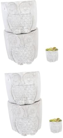 TOYANDONA 2 Series Maceta De Cemento para Suculentas Recipiente Maceteros Plantas Interior Exterior Maceta De Jardín Maceta De Orquideas Suculenta Pot De Planta Maceta Delicada 2 Piezas*2