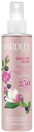 English Rose Fragrance Mist by Yardlley – Refreshing Floral Body Spray, 200ml
