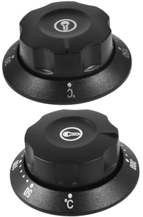 TOGEVAL Lot de 2 boutons de thermostat de rechange universels pour fours et friteuses et contrôle précis de la température pour une meilleure cuisson
