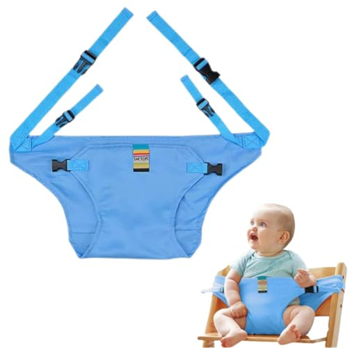 DOKRIN Baby Pushchair Straps, 1 pezzo seggiolone per bambini con cinghia per lettino pieghevole portatile universale per passeggino adatto per viaggi casa ristorante shopping (blu)