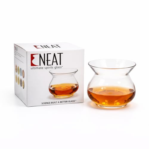 Neat Glass The Artisan Spirits Glass | Official Competition Judging Glass | European Crystalline Smooth Nosing Experience Reveal Subtle Aromas & Complexities Tasting Glass for Evaluating Spirits