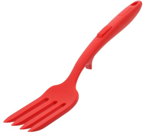Alipis Tenedor de Silicona para Cocinar Pasta Diseño Ergonómico, Resistente al Calor y Multifuncional, Adecuado para Mezclar y Servir en Cocina Doméstica